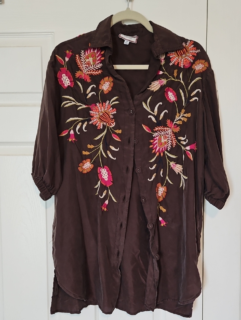 Johnny Was Silk Oversized Weekend Tunic